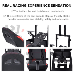 Support de moniteur de <span class=keywords><strong>voiture</strong></span> GY046-2 support de volant de haute qualité support de chaise pédales de conduite <span class=keywords><strong>simulateur</strong></span> de course de jeu pliable - Product Image 4