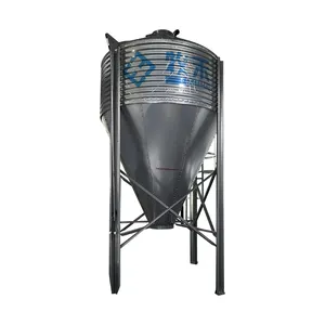 New 10 Tons Steel Silo for Farms Commercial Plastic Pellet Mixer Galvanized poultry Feed Steel Forming Machinery Corn Storage