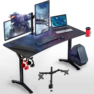 공장 가격 저렴한 공간 절약 컴퓨터 책상 테이블 학생 가구 키보드 트레이/컵 홀더 PC 컴퓨터 게임 책상