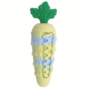 Jouet à mâcher pour chien en silicone durable de qualité alimentaire - Forme de balle anti-morsure avec couineur pour le nettoyage des dents et le soulagement de l'ennui - Product Image 6
