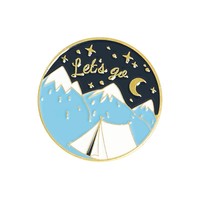 19 Gaya Murah Kustom Grosir Bintang Bulan Pegunungan dan Sungai Karet Enamel Pin Kembali Set untuk Souvenir Perjalanan