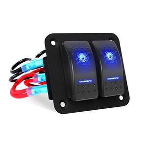 Waterdicht <span class=keywords><strong>12V</strong></span>/24V 2 Bende Schakelpaneel Aluminium Tuimelschakelaar Marine Rocker Paneel Aan-Uit Auto Boot Schakelaars - Product Image 6