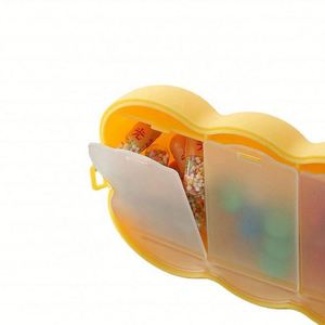 Boîte organisatrice portable en forme de nuage à 6 compartiments, en plastique, pratique, avec un design élégant pour le rangement des pilules - Product Image 2
