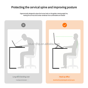 防水フレキシブル10レベルコンピュータスタンド折り畳み式アルミラップトップデスク滑り止め垂直調節可能ノート - Product Image 6