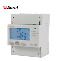 Monitor de Energía Trifásico Acrel ADL400 MID, RS485 Modbus-RTU, Riel DIN de 35 mm, Pantalla LCD, 4 Tarifas Opcionales, Alimentación CA, Certificado CE