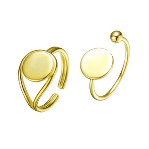 ACEWORKS Women's <b>Adjustable</b> <b>Ring</b> Custom <b>Rings</b> Blanks for Engraving - Product Image 1