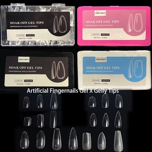 Gel para <span class=keywords><strong>uñas</strong></span> artificiales de marca privada, punta de Gel X Gelly, cobertura completa, transparente - Product Image 6