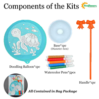 Kit de ballons de griffonnage bricolage populaire pour enfants ensemble de peinture créative multi-motifs avec matériel en papier jeu d'artisanat amusant