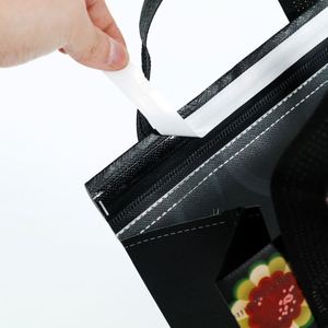 Bolsa Térmica Personalizada para Alimentos, Aislamiento Portátil de Tela No Tejida, para Helados, Pasteles, Almuerzos, Comida para Llevar, con Aislamiento de Papel de Aluminio y Cuero - Product Image 4