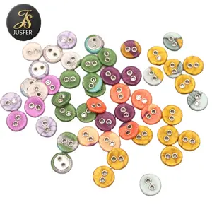 Fashion fabric cover buttons with double eyelets for clothes