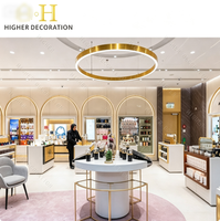 Vitrine en verre pour parfums, design moderne, présentoir cosmétique, kiosque de parfums pour centre commercial