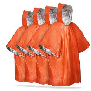 Ventes directes usine : Poncho de pluie d'urgence en feuille d'aluminium pour adultes et enfants - Product Image 1