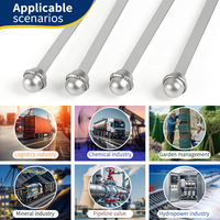 Sceau de sécurité inviolable à usage unique en fer blanc TLP002 avec tête sphérique et sangle métallique pour conteneurs, remorques, camions, voies ferrées, pipelines et logistique