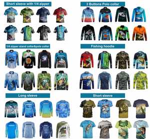 Camisa de Pesca con Logotipo Personalizado, Estampado Completo, Manga Larga, Protección <span class=keywords><strong>UPF</strong></span> 50+, Secado Rápido, Spandex, Poliéster, Ropa de Pesca para Hombre - Product Image 2
