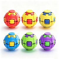 Balle anti-stress Fidget à presser et à tourner, mini spinner portable pour tous les âges, 6 couleurs, idéal pour le bureau, les voyages, cadeau, jouet