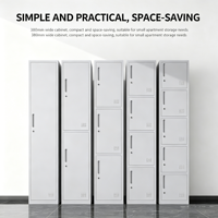 Armoire de rangement moderne en acier à 3 tiroirs avec serrure à clé, armoire de classement de bureau autoportante