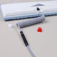Câble USB-A vers Type-C enroulé FGG pour claviers mécaniques, double gaine personnalisée Aviator, transfert de données ultra-rapide pour le gaming