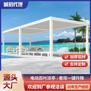 Hesswei Gazebo électrique intelligent en alliage d'aluminium, pavillon à toit à lames motorisées pour jardin extérieur et villa - Product Image 4