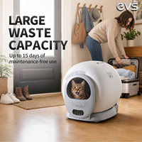 Litière pour chat intelligente OVS à nettoyage automatique, contrôle WiFi via application, capteur anti-pincement, grande capacité 65L, fonctionnement silencieux