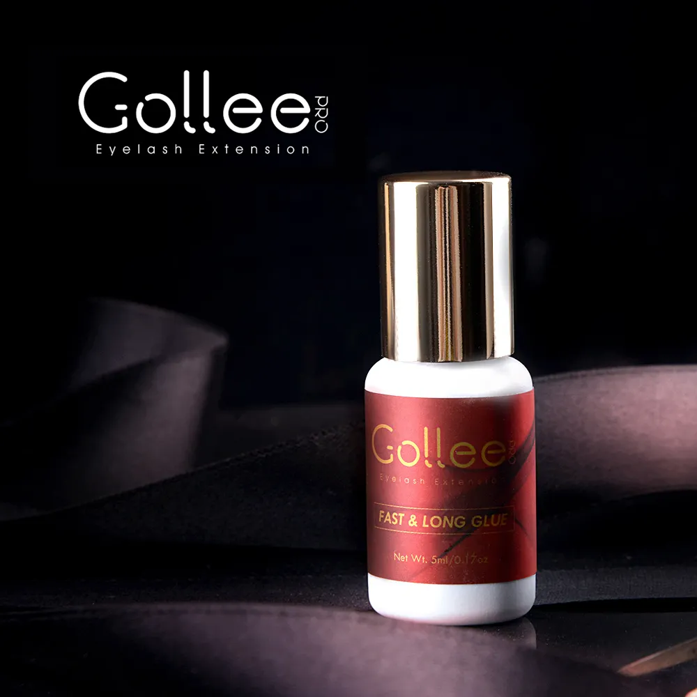 Gollee cola de extensão para cílios, cola para cílios postiços de coreia, faz seu próprio logotipo de luxo profissional