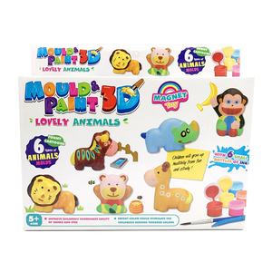 创意DIY动物绘画小雕像套装儿童3 + 27件工艺品陶瓷绘画彩色动物 - Product Image 1