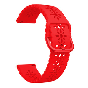 Bracelets en silicone à motif floral ajouré multicolores à libération rapide Upro pour montres connectées Samsung Watch4/5/6 20mm - Product Image 4