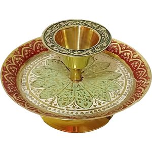 Traditional Chamberstick Shape <b>Candlestick</b> <b>Holder</b> for Standard Tapered Candles Made of Iron (<b>Candlestick</b>-5520) - Product Image 1