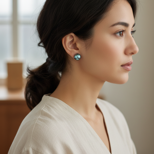 Pendientes de Perlas de Agua Dulce de 6 mm con Baño de Oro Aurora sobre Plata de Ley, Estilo de Lujo Ligero, Certificados para Mujer - Product Image 6