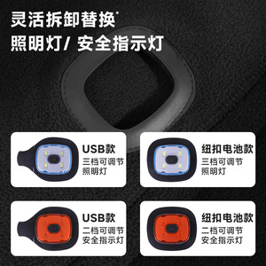 Customized Autumn Winter Tactical Headgear With Led Light Breathable For Cycling Running Fishing Adult Multifunction - Product Image 5