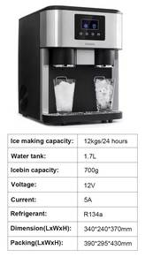 Vanace Portable Home Mini 3-en-1 Machine à glace de bureau semi-professionnelle pratique avec broyeur - Product Image 3