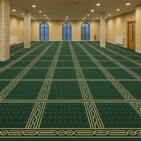 Tapis de mosquée fabriqués à la machine, résistants à la décoloration pendant 20-30 ans, 100% nylon, confortables, tapis de mosquée du mur au mur