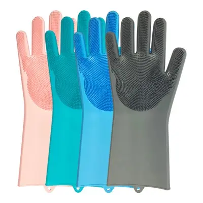 Neueste Silikon Wäscher Pinsel Küche Haushalt Reusable Silikon Reinigung Handschuhe