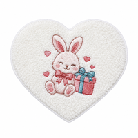 Patchs de créateur de luxe en forme de cœur, patchs lettres en chenille, patchs Chrome Heart pour pochette, designs cadeaux rose amour pour la Saint-Valentin