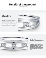 Vente chaude, tendance populaire vintage, bague en argent 925 de haute qualité pour femmes, design creux avec zircon, bague de mariage