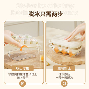 Ice Cube Tray Mold Soft Silicone With Lid For Home Refrigerator Fresh Green Color - Product Image 4