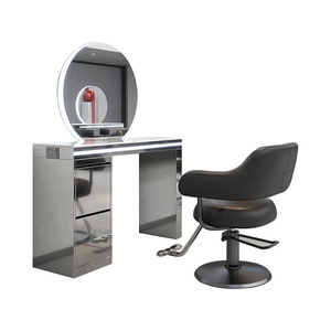 Silla de Barbero LUXMARS de Alta Gama, Resistente, con Bomba Hidráulica, Tapizada en Cuero Sintético, con Reposapiés Ajustable para Uso en Exteriores - Product Image 2