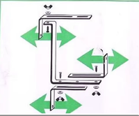 Support de fenêtre Euro-Américain, support de pot de fleurs, support de balcon, crochets réglables pour suspendre des pots de plantes sur rail de balcon