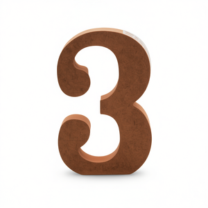 ILAN Lettera Decorativa 3 15Cm Numero Artistico da Parete per Decorazione Casa - Product Image 2