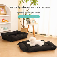 Tapis de lit pour chien imperméable convertible 2 en 1, canapé pour animaux de compagnie, coussin Oxford résistant à la saleté pour chiens et chats