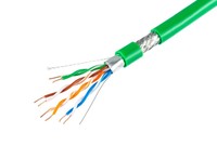 Kabel jaringan SFTP tembaga padat 1.000 kaki, kecepatan tinggi luar ruangan 23AWG Cat6A Cat7 CAT8