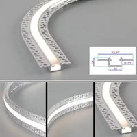 Éclairage linéaire encastré moderne en métal à LED, dimmable, pour carrelage mural et plafond, éclairage d'ambiance pour bureau, hôtel