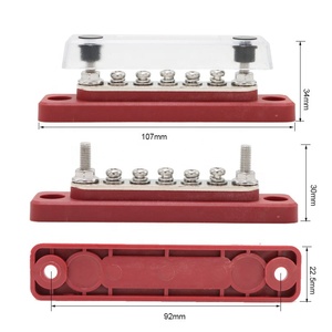 60a 12V 24V 5-weg Batterij Terminal Auto Power Distributie Bus Bar Met 100a Max Continu <span class=keywords><strong>Amp</strong></span>ère Post Blok - Product Image 2