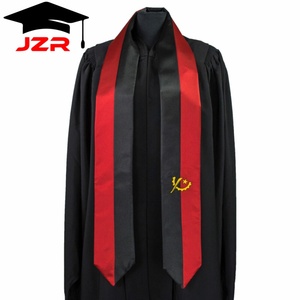 Tenue de graduation personnalisée avec logo brodé, 100% satin, pour étudiants internationaux en échange scolaire, unisexe - Product Image 6