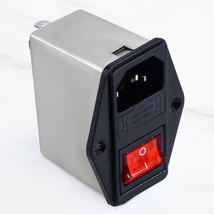 Filtre d'alimentation IEC CW2C-3/6/10A-T(F2) interférence médicale 220V double prise d'assurance commutateur trois-en-un double assurance AC - Product Image 3