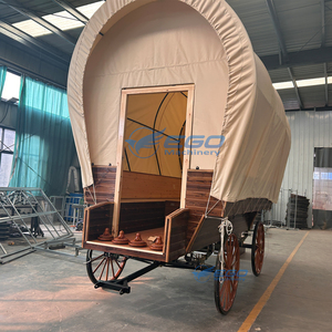 Carroza de Lujo de Madera para Glamping, Remolcada por Caballos, con Estructura de Acero y 4 Ruedas, para Uso en Exteriores, Venta al por Mayor de Fábrica - Product Image 4