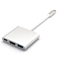 Adaptateur USB 3.1 Type-C vers USB 3.0/Type-C 3-en-1 haute performance blanc avec transfert de données multifonction pour téléphones mobiles – En stock