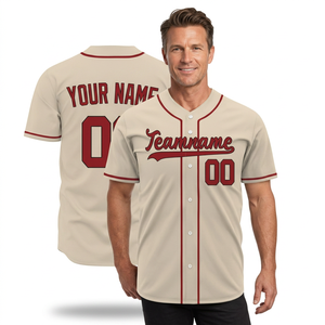 Baseball Jersey Sets Breathable Sublimation Printed Custom Anti-Bacterial Sportswear Polyester/Cotton Short Plus Size Front - Product Image 1
