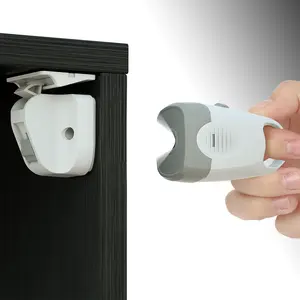 OEM Magnetic Baby Child Kids Safety Lock Magnetic Locking System Drawer Cabinet Cupboard Magnetic Lock with Key.