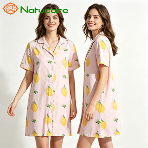 Nouvelles chemises de nuit pour femmes à manches longues, pyjamas pour mères en viscose de bambou de haute qualité, vêtements de nuit doux pour femmes, <span class=keywords><strong>robe</strong></span> de pyjama pour maman - Product Image 3