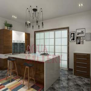 Ensemble complet de meubles de cuisine en placage de bois, style moderne, armoire de rangement classique en PVC avec tous les accessoires - Product Image 2